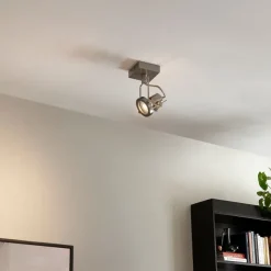 QAZQA Industriespot Stahl drehbar und kippbar - Suplux