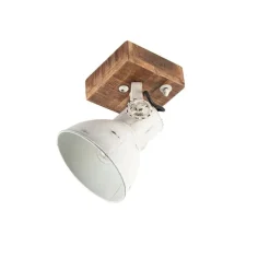 QAZQA Industriespot weiß mit Mangoholz 18 cm - Mangos