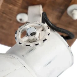 QAZQA Industriespot weiß mit Mangoholz 18 cm - Mangos