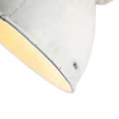 QAZQA Industriespot weiß mit Mangoholz 18 cm - Mangos