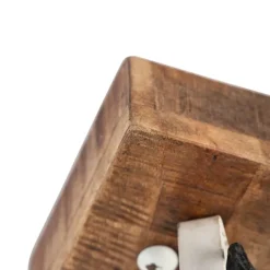 QAZQA Industriespot weiß mit Mangoholz 18 cm - Mangos