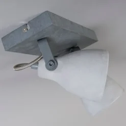 QAZQA Industriestrahler grau Beton 2-flammig - Creto