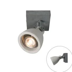 QAZQA Industriestrahler grau Beton 1-flammig - Creto