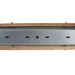 QAZQA Industriestrahler rostbraun mit Holz kippbar 3-Licht - Gina