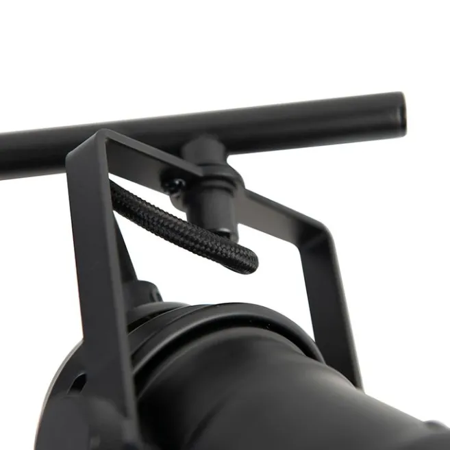 QAZQA Industriestrahler schwarz 2-Licht mit Ventilen - Film