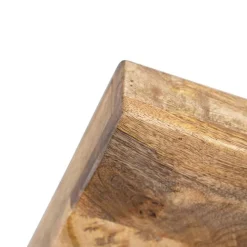 QAZQA Industriestrahler schwarz mit Mangoholz 3 Lichter - Mangos