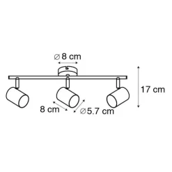 QAZQA Industriestrahler schwarz kippbar - Jeana 3