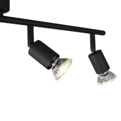 QAZQA Industriestrahler schwarz kippbar - Jeany 4