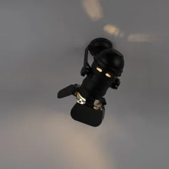 QAZQA Industriestudio Spot schwarz drehbar und kippbar - Film