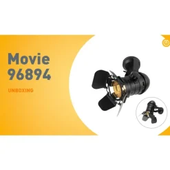 QAZQA Industriestudio Spot schwarz drehbar und kippbar - Film