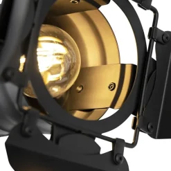 QAZQA Industriestudio Spot schwarz drehbar und kippbar - Film