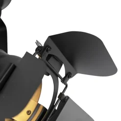 QAZQA Industriestudio Spot schwarz drehbar und kippbar - Film