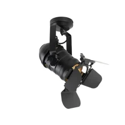 QAZQA Industriestudio Spot schwarz drehbar und kippbar - Film