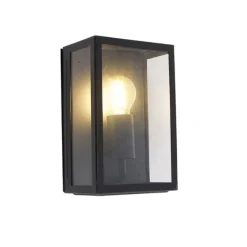 QAZQA Intelligente Außenwandleuchte schwarz inkl. WLAN A60 IP44- Rotterdam 2