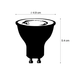 LUEDD Intelligente GU10 RGBW LED-Lampe 5W 350 lm 2200-4000K