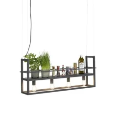 QAZQA Intelligente Hängelampe schwarz inkl. WiFi A60 Lichtquellen - Cage Rack