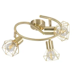 QAZQA Intelligenter Strahler Messing dreh- und kippbar inkl. 3 Wifi P45 - Mosh