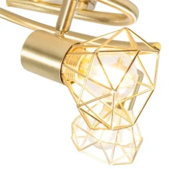 QAZQA Intelligenter Strahler Messing dreh- und kippbar inkl. 3 Wifi P45 - Mosh