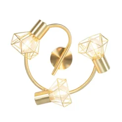 QAZQA Intelligenter Strahler Messing dreh- und kippbar inkl. 3 Wifi P45 - Mosh