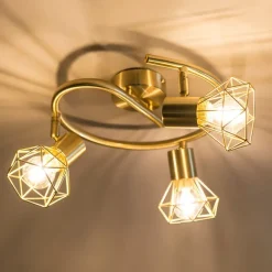 QAZQA Intelligenter Strahler Messing dreh- und kippbar inkl. 3 Wifi P45 - Mosh