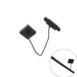 QAZQA I-Stromversorgung mit quadratischer Montageplatte für 1-phasige Schiene schwarz - Iconic