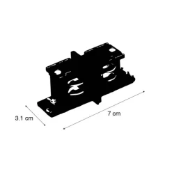 QAZQA I-Verbinder für 3-Phasen-Schiene schwarz - 3-phasig