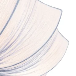 Kinder QAZQA Japandi Deckenleuchte Grau Seide 52cm 3-flammig - Plu