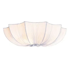 Kinder QAZQA Japandi Deckenleuchte Grau Seide 52cm 3-flammig - Plu