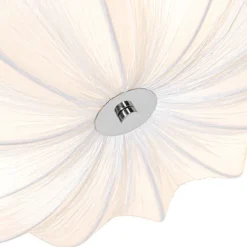 Kinder QAZQA Japandi Deckenleuchte Weiß Seide 52cm 3-flammig - Plu