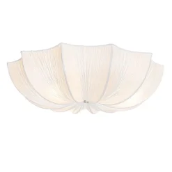 Kinder QAZQA Japandi Deckenleuchte Weiß Seide 52cm 3-flammig - Plu