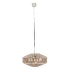 Trio Leuchten Japandi hanglamp bruin touw 46cm - Svea