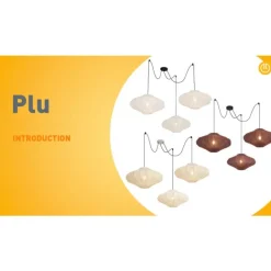 QAZQA Japandi Hängelampe Beige 50cm 3-flammig - Plu