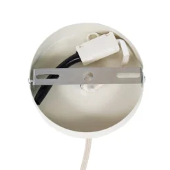 QAZQA Japandi Hängelampe Creme mit Leinenschirm - Aisha