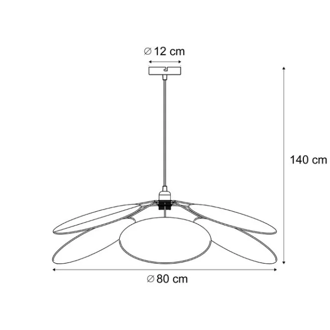 QAZQA Japandi Hängelampe Creme mit Leinenschirm - Aisha