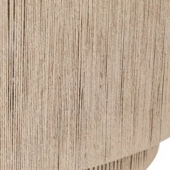 Trio Leuchten Japandi Hängelampe schwarz mit braunem Seil 60cm - Smilla