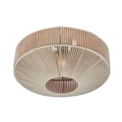 Trio Leuchten Japandi plafondlamp bruin met touw - Svea