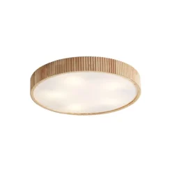 QAZQA Japandi plafondlamp hout 60cm 5-lichts - Lyra