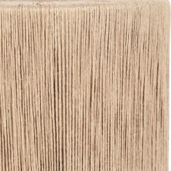 Trio Leuchten Japandi-Tischleuchte schwarz mit braunem Seil - Smilla