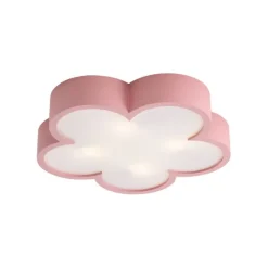 Kinder QAZQA Kinder Deckenleuchte Rosa und Weiß - Lucille