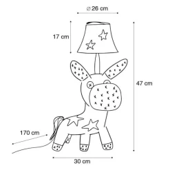 Kinder Happy Lamps Kinder Tischleuchte Pferd Sterne inkl. LED - Finn