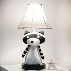 Kinder Happy Lamps Kinder Tischleuchte Waschbär Grau inkl. LED - Ben