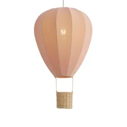 Kinder QAZQA Kinder-Pendelleuchte Rosa Heißluftballon - Air Balloon