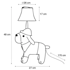 Kinder Happy Lamps Kindertischleuchte Jagdhund braun - Spike