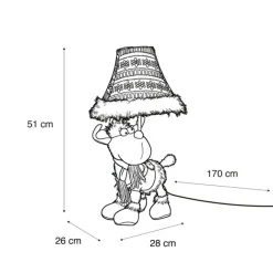 Kinder Happy Lamps Kinder-Tischleuchte Rentier Braun inkl. LED - Rudi