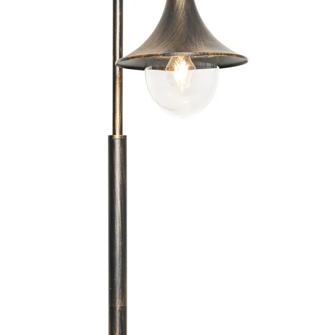 QAZQA Klassische Außenlaterne Antikgold 125 cm IP44 - Daphne