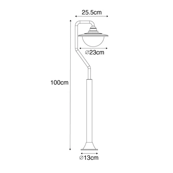 QAZQA Klassische Außenlaterne Antikgold 100 cm IP44 - Brügge
