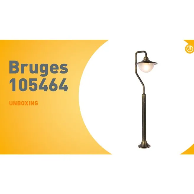 QAZQA Klassische Außenlaterne Antikgold 100 cm IP44 - Brügge