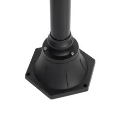 QAZQA Klassische Außenlaterne schwarz 235 cm 3-Licht IP44 - Berta