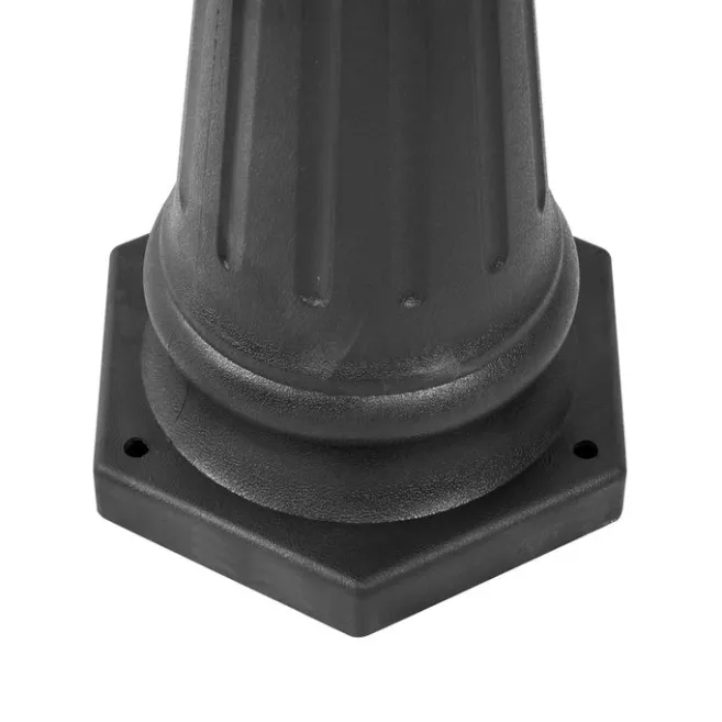 QAZQA Klassische Außenleuchte schwarz 217 cm IP44 - New Haven Gehämmert