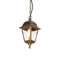 QAZQA Klassische Außenpendelleuchte Antikgold IP44 - Hauptstadt